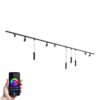 Taros Railverlichting Pakket - Recht - 4x 1 m rail - 6 railspots - 4 hanglamp - Incl. RGBWW GU10 - IP20 - Modulair - 230V | HOFTRONIC