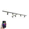 Taros Railverlichting Pakket - T-vorm - 3x 1m rail - 6 railspots - Incl. RGBWW GU10 - IP20 - Modulair - 230V | HOFTRONIC