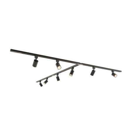 Taros Railverlichting Pakket - T-vorm - 4x 1m rail - 8 railspots - Excl. Lichtbron - IP20 - Modulair - 230V | HOFTRONIC