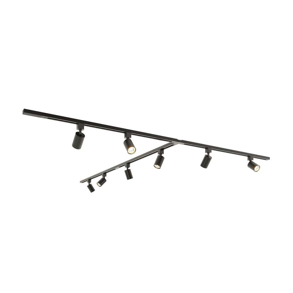 Taros Railverlichting Pakket - T-vorm - 4x 1m rail - 8 railspots - Excl. Lichtbron - IP20 - Modulair - 230V | HOFTRONIC