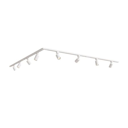 Taros Railverlichting Pakket Wit - L-vorm - 4x 1 m rail - 4 railspots - Excl. Lichtbron - IP20 - Modulair - 230V | HOFTRONIC