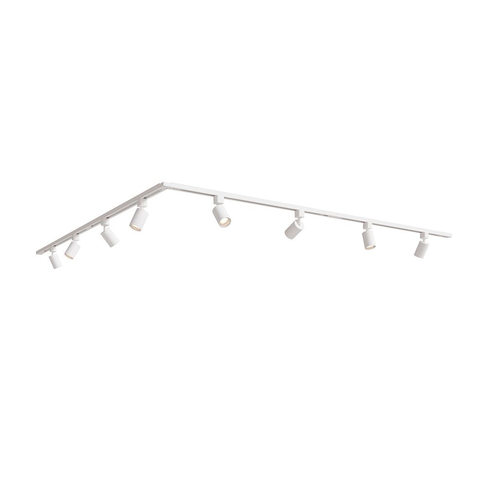 Taros Railverlichting Pakket Wit - L-vorm - 4x 1 m rail - 4 railspots - Excl. Lichtbron - IP20 - Modulair - 230V | HOFTRONIC