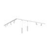 Taros Railverlichting Pakket Wit - L-vorm - 4x 1 m rail - 6 railspots - 2 hanglamp - Excl. Lichtbron - IP20 - Modulair - 230V | HOFTRONIC