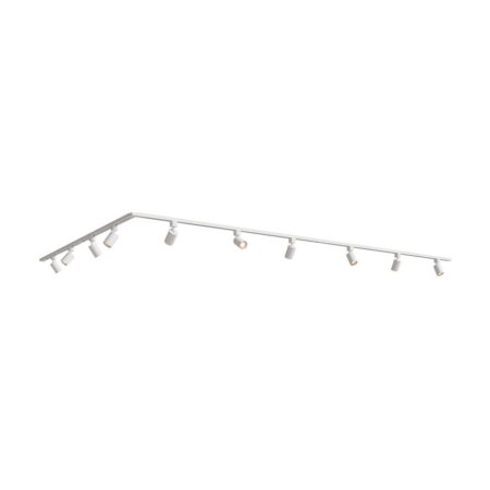 Taros Railverlichting Pakket Wit - L-vorm - 5x 1 m rail - 10 railspots - Excl. Lichtbron - IP20 - Modulair - 230V | HOFTRONIC