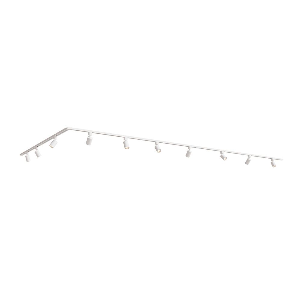 Taros Railverlichting Pakket Wit - L-vorm - 6x 1 m rail - 10 railspots - Excl. Lichtbron - IP20 - Modulair - 230V | HOFTRONIC