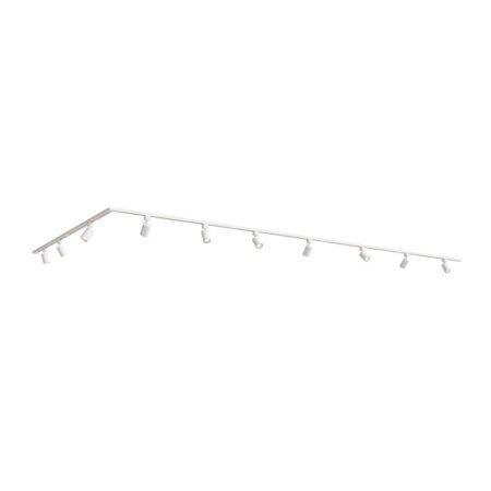 Taros Railverlichting Pakket Wit - L-vorm - 6x 1 m rail - 10 railspots - Incl. 2700K GU10 - IP20 - Modulair - 230V | HOFTRONIC