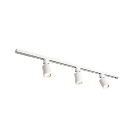 Taros Railverlichting Pakket Wit - Recht - 1 m rail - 3 railspots - Incl. 2700K GU10 - IP20 - Modulair - 230V | HOFTRONIC