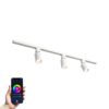 Taros Railverlichting Pakket Wit - Recht - 1 m rail - 3 railspots - Incl. RGBWW GU10 - IP20 - Modulair - 230V | HOFTRONIC