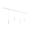 Taros Railverlichting Pakket Wit - Recht - 2x 1 m rail - 4 hanglamp - Excl. Lichtbron - IP20 - Modulair - 230V | HOFTRONIC