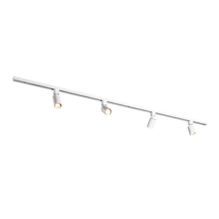 Taros Railverlichting Pakket Wit - Recht - 2x 1 m rail - 4 railspots - Excl. Lichtbron - IP20 - Modulair - 230V | HOFTRONIC