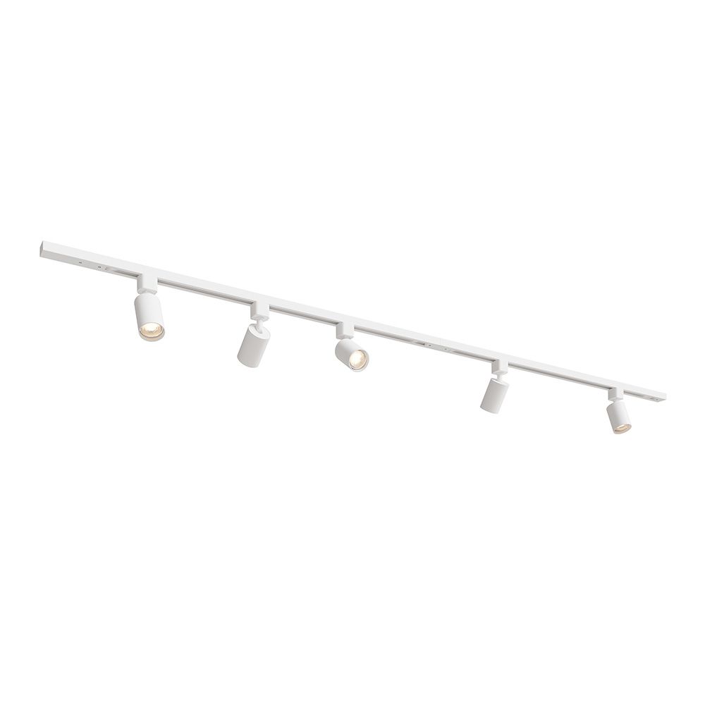 Taros Railverlichting Pakket Wit - Recht - 2x 1 m rail - 5 railspots - Incl. 2700K GU10 - IP20 - Modulair - 230V | HOFTRONIC