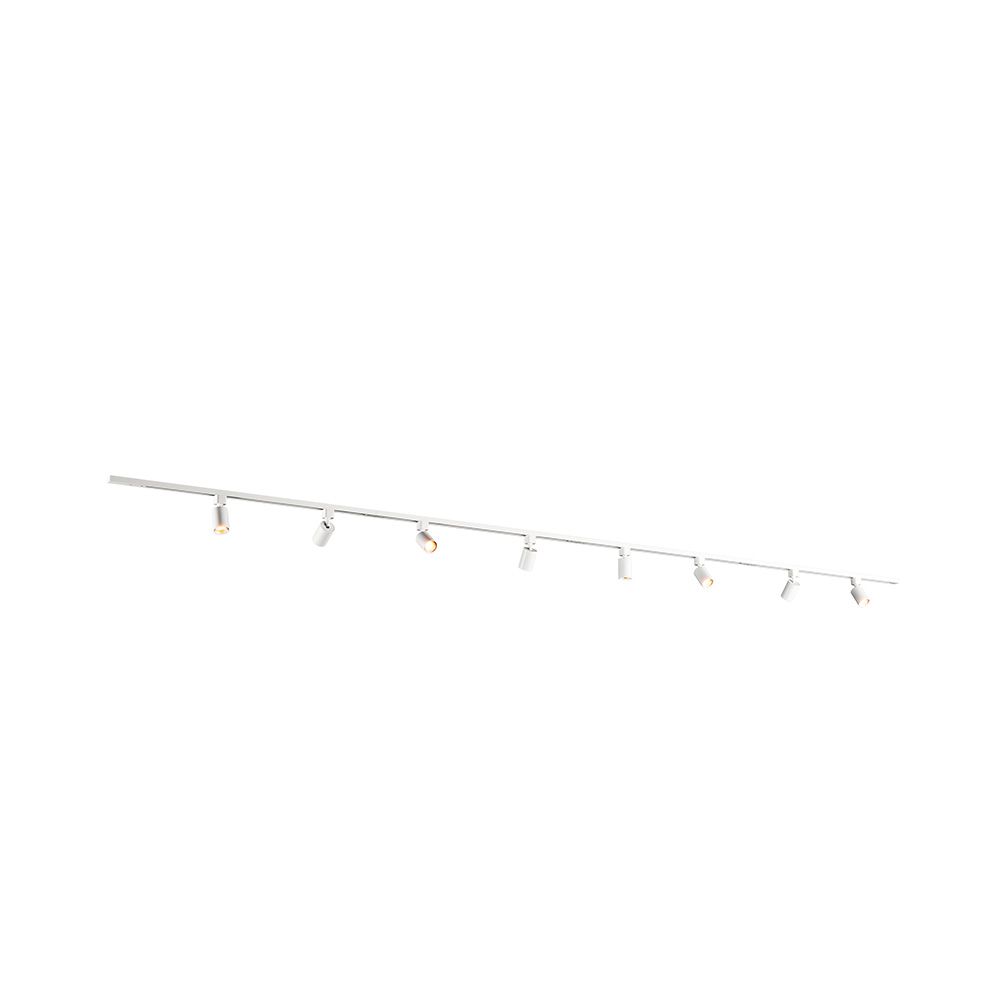 Taros Railverlichting Pakket Wit - Recht - 4x 1 m rail - 8 railspots - Incl. 2700K GU10 - IP20 - Modulair - 230V | HOFTRONIC