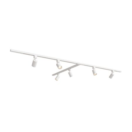 Taros Railverlichting Pakket Wit - T-vorm - 3x 1m rail - 6 railspots - Incl. 2700K GU10 - IP20 - Modulair - 230V | HOFTRONIC