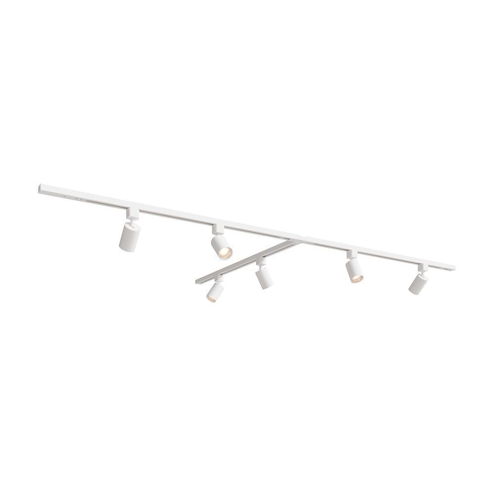 Taros Railverlichting Pakket Wit - T-vorm - 3x 1m rail - 6 railspots - Incl. 2700K GU10 - IP20 - Modulair - 230V | HOFTRONIC