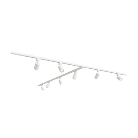 Taros Railverlichting Pakket Wit - T-vorm - 4x 1m rail - 8 railspots - Incl. 2700K GU10 - IP20 - Modulair - 230V | HOFTRONIC