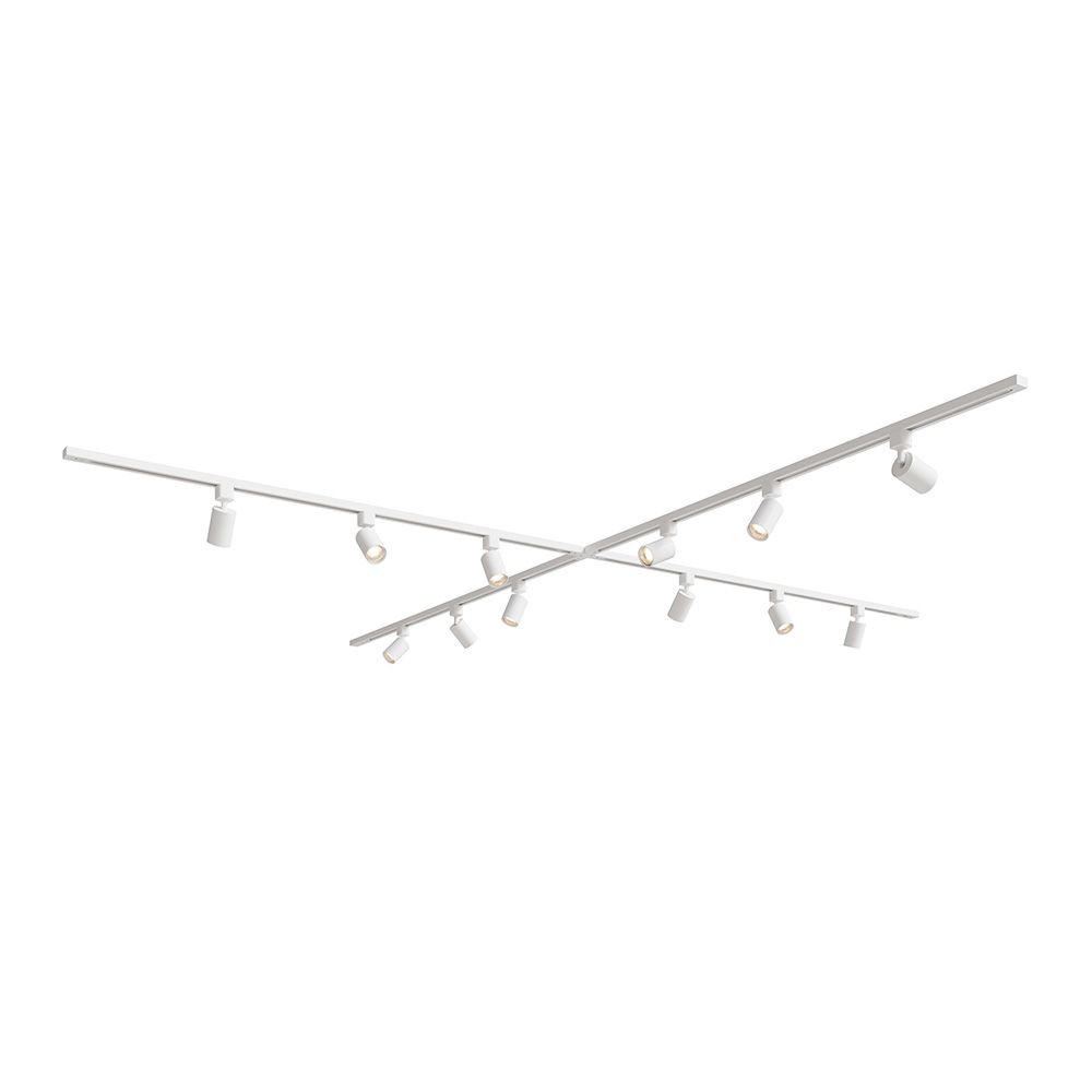 Taros Railverlichting Pakket Wit - X-vorm - 4x 1