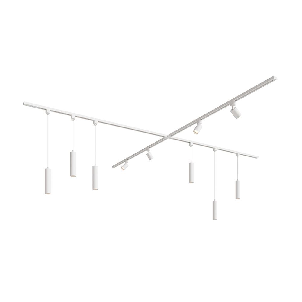 Taros Railverlichting Pakket Wit - X-vorm - 4x 1