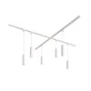 Taros Railverlichting Pakket Wit - X-vorm - 4x 1m rail - 6 hanglamp - Excl. Lichtbron - IP20 - Modulair - 230V | HOFTRONIC
