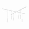 Taros Railverlichting Pakket Wit - X-vorm - 4x 1m rail - 6 hanglamp - Incl. 2700K GU10 - IP20 - Modulair - 230V | HOFTRONIC