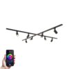 Taros Railverlichting Pakket - X-vorm - 4x 1m rail - 8 railspots - Incl. RGBWW GU10 - IP20 - Modulair - 230V | HOFTRONIC