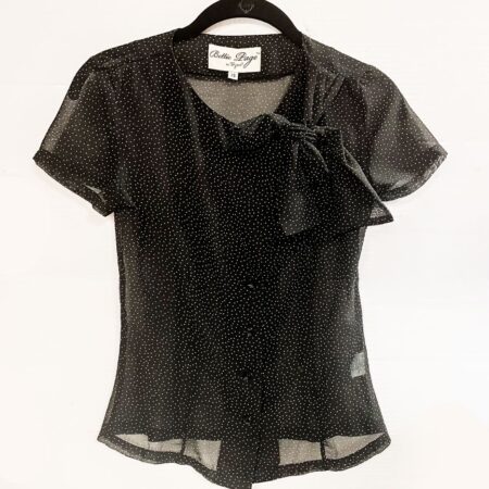 Tatyana - Gala Blouse Black/white Dots-XS | 41% korting | Tatyana