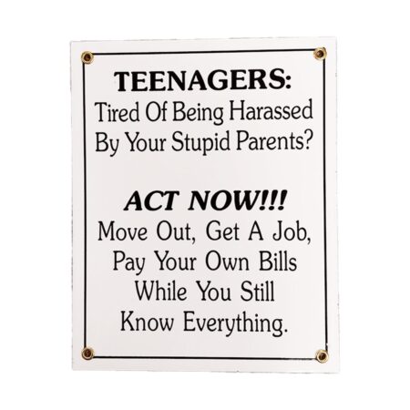 Teenagers Emaille Bord | Fiftiesstore