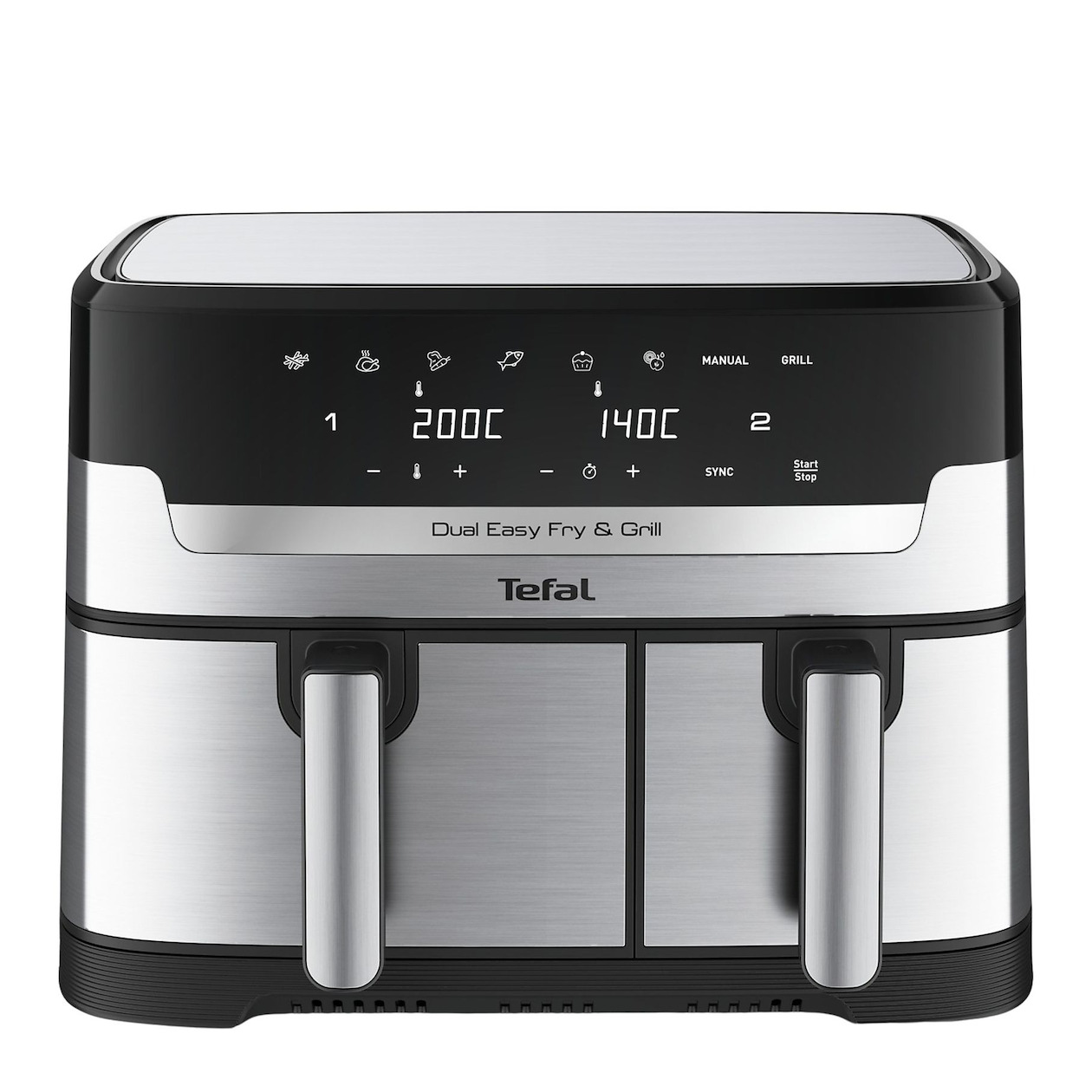 Tefal EY905D Easy Fry & Grill Dual Airfryer Grijs | Tefal