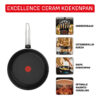 Tefal G20704 Excellence Ceramic Koekenpan 24 cm Pan Zwart | Tefal