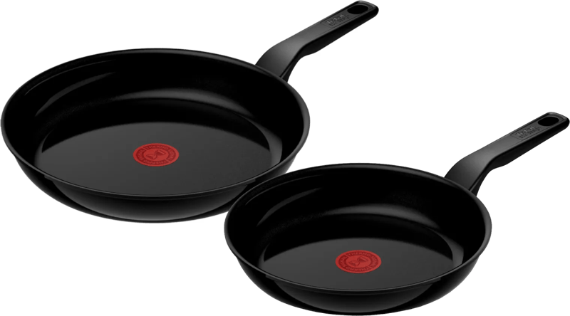 Tefal Renew Black Keramische Koekenpannenset 24 + 28 cm
