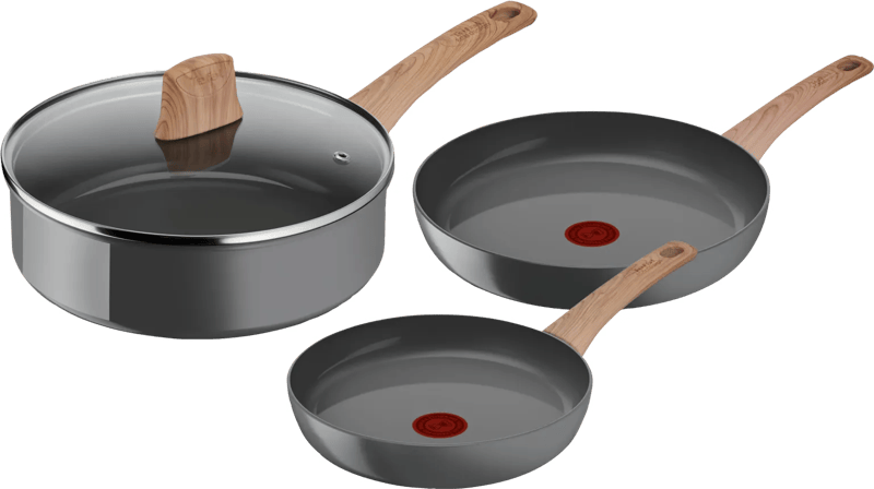 Tefal Renew Keramische koekenpannenset 24 + 28 cm + Hapjespan 24 cm