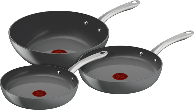 Tefal Renew+ Keramische koekenpannenset 24 + 28 cm + Wokpan 28 cm
