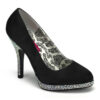 Temptation Pump Rhinestones Black Satin -38 | 30% korting | Bordello