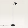 Tervon - Zwarte Staande lamp Metaal 150 cm - Modern design - Woonkamer lamp - E27 fitting - Verstelbare metalen kap - Mat - Met voetschakelaar | LUSENZ