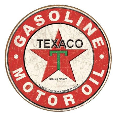 Texaco 1926 Logo Metalen Bord - Ø59cm | Texaco