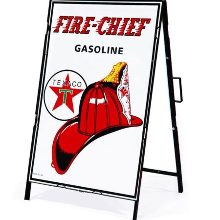 Texaco Fire Chief Gasoline Metalen Frame Met Bord | Texaco