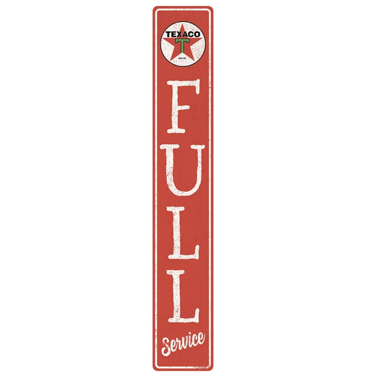 Texaco Full Service Bord - Metaal Wandbord Met Relief 91