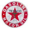 Texaco Motor Oil XXL Rond Metalen Wandbord 90 cm - Relief | Texaco