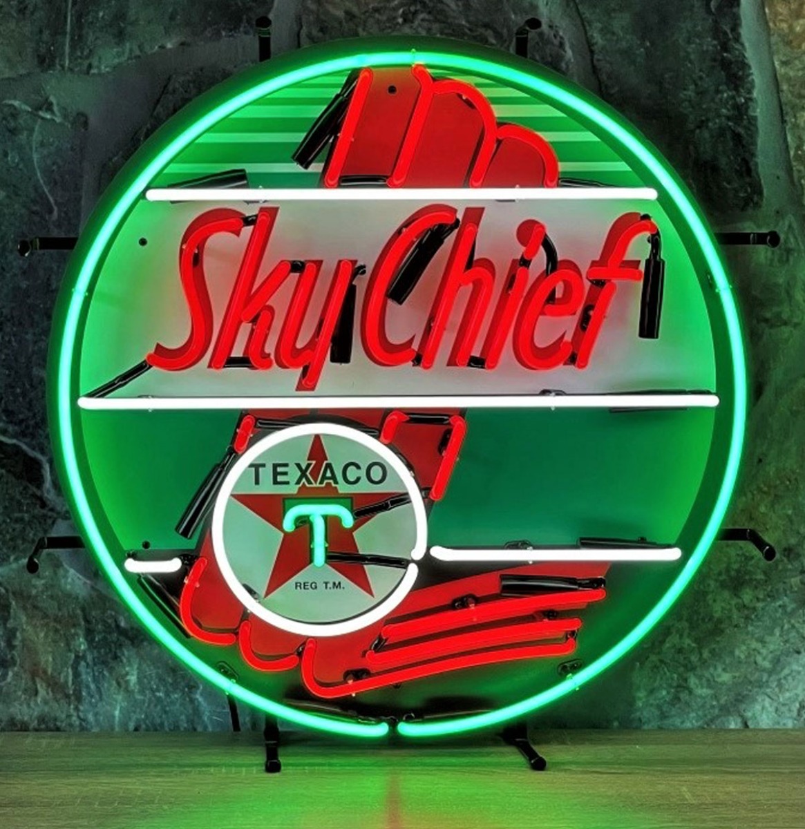 Texaco SkyChief Neon Verlichting 60 cm - Groen