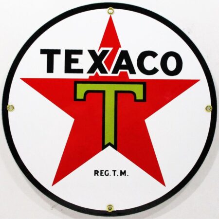 Texaco Ster Logo Emaille Bord 12" / 30 cm | Texaco