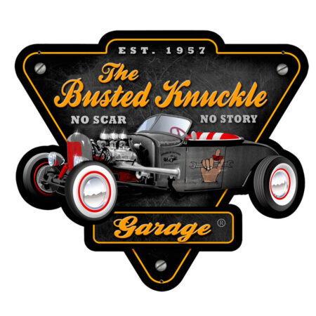 The Busted Knuckle Garage No scar No story Zwaar Metalen Bord | Busted Knuckle Garage