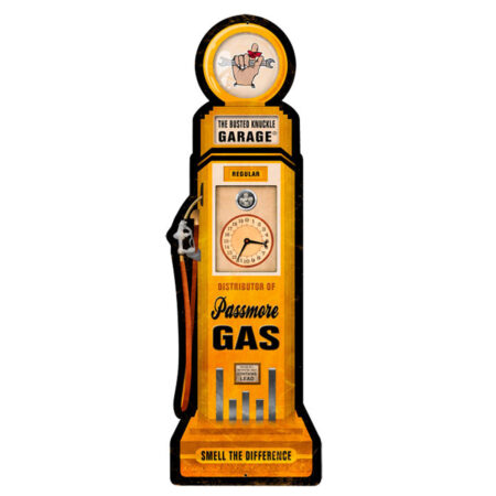 The Busted Knuckle Garage Passmore Gas Pump Zwaar Metalen Bord | Busted Knuckle Garage