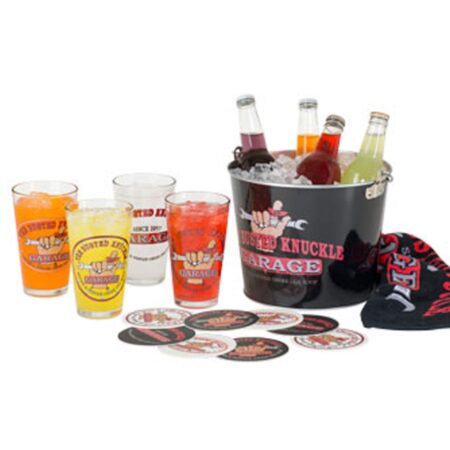 The Busted Knuckle Garage Pint Glass Party Bucket Set | Busted Knuckle Garage
