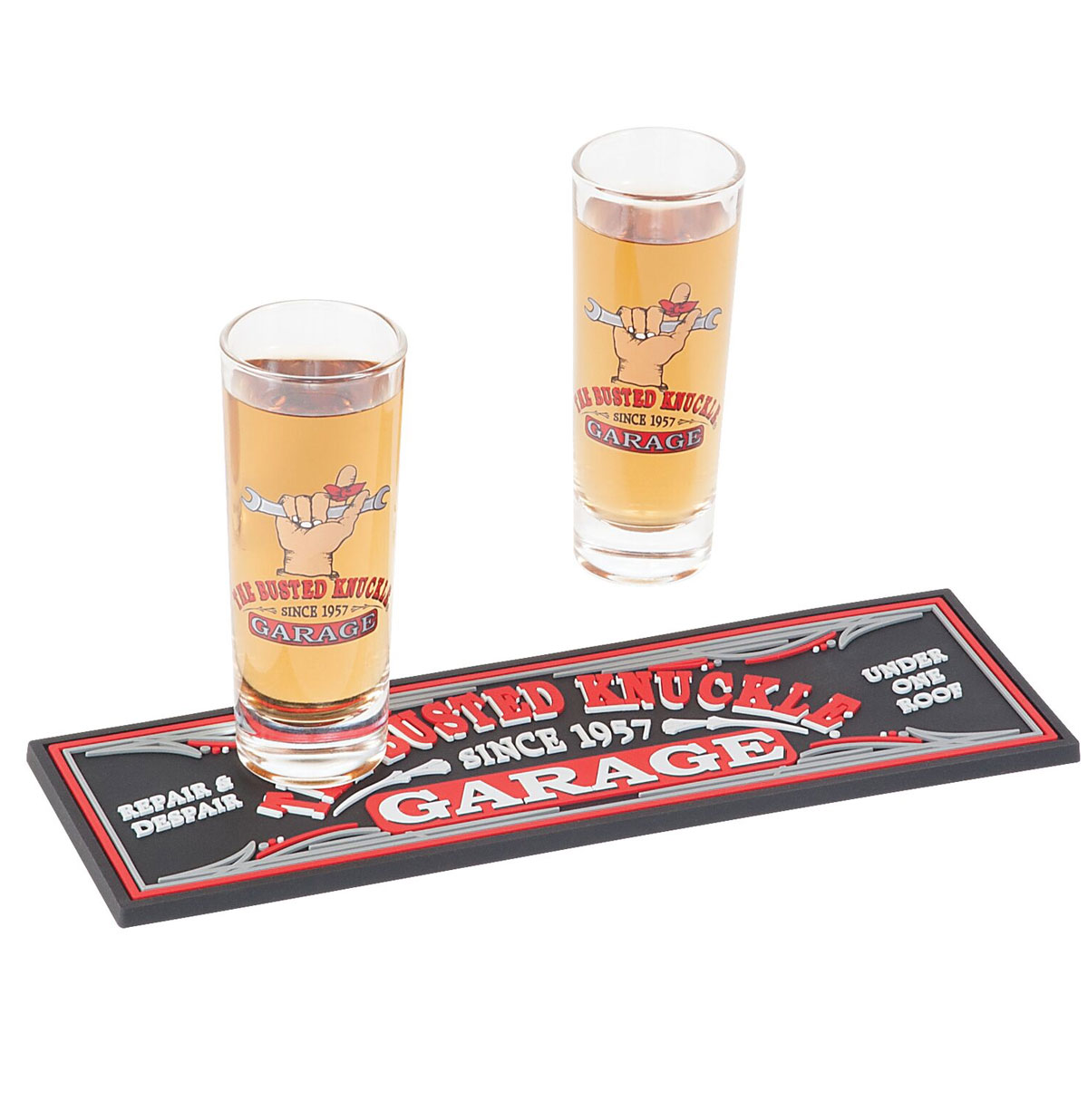 The Busted Knuckle Garage Shot glaasjes Cadeau Set | Busted Knuckle Garage