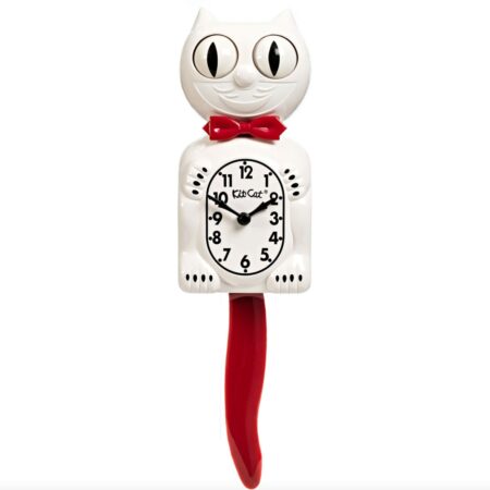 The Classic Kit-Cat-Klock Candy Cane Rood Klok | Kit-Cat Klock
