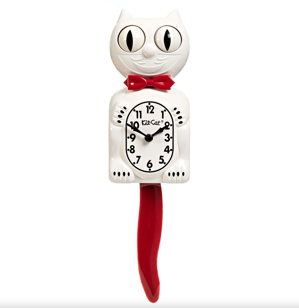 The Classic Kit-Cat-Klock Candy Cane Rood Klok | Kit-Cat Klock