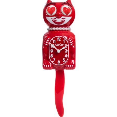 The Classic Kit-Cat-Klock Rode Lady Heart Eyes Editie Klok | Kit-Cat Klock