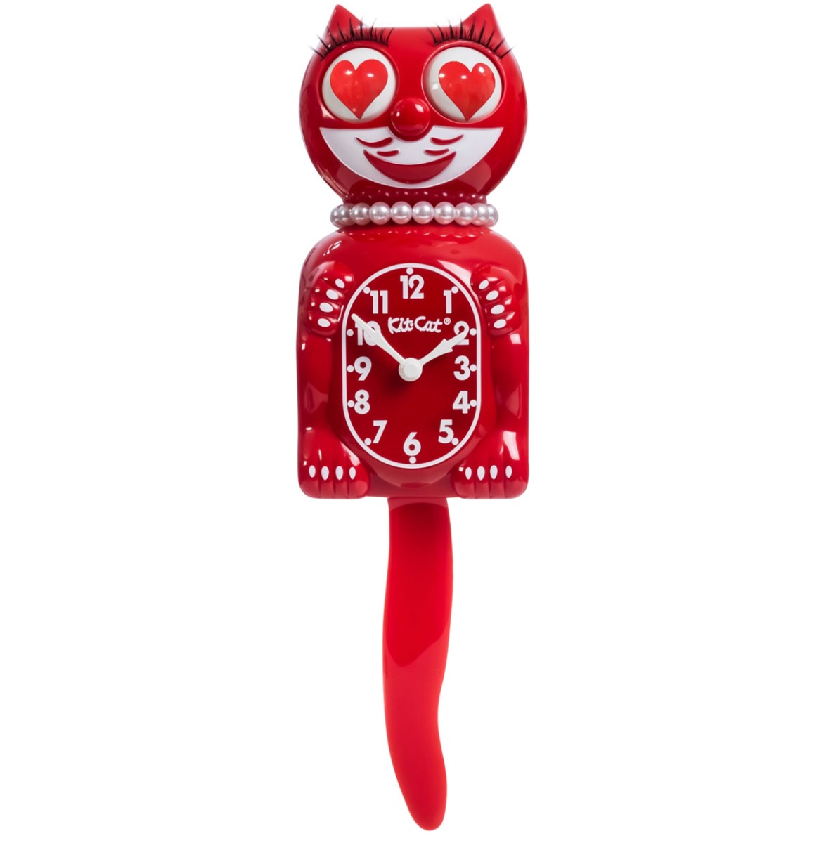 The Classic Kit-Cat-Klock Rode Lady Heart Eyes Editie Klok | Kit-Cat Klock