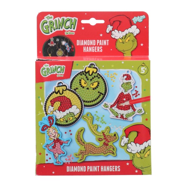 The Grinch Diamond Paint Hangers 5 Stuks Inclusief 1100 Diam |