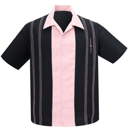 The Harper Shirt Black / Pink-XL | Steady Clothing