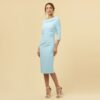 The Pretty Dress Company Kennedy Collar Pencil Dress Pale Blue -XXL | The Pretty Dress Company